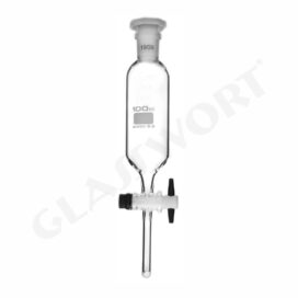 Funnel Dropping, Cylinderical with Interchangeable Joint, PTFE Stopcock & Stem with Cone