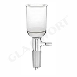 Buchner Funnel with Sintered Disc, Cone & Vacuum Connection at Stem