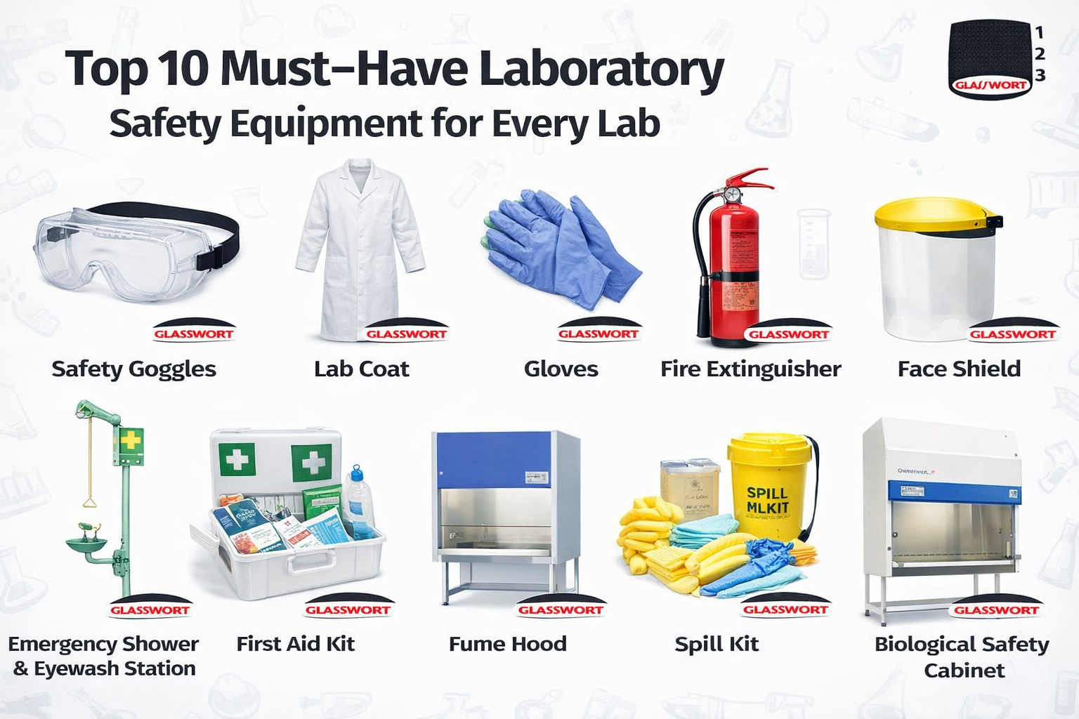 You are currently viewing Top 10 Must-Have Laboratory Safety Equipment for Every Lab